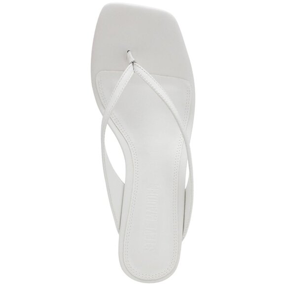 NWT Steve Madden Women's Ninna Blade Heel Thong Sandals NINN02S1 White 7.5M - Picture 4 of 12